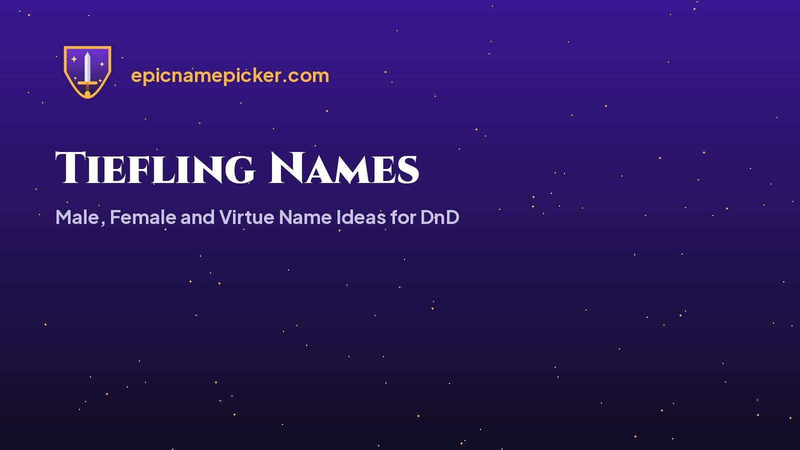 Tiefling Names: Male, Female and Virtue Name Ideas for DnD